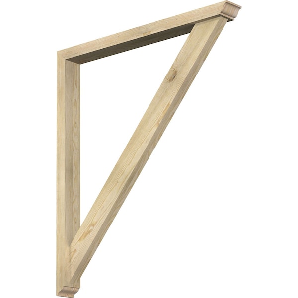 Ekena Millwork Traditional Traditional Rough Sawn Bracket w/ Offset Brace, Douglas Fir, 4"W x 38"D x 44"H BKT0402X38X44TRA01RDF - main